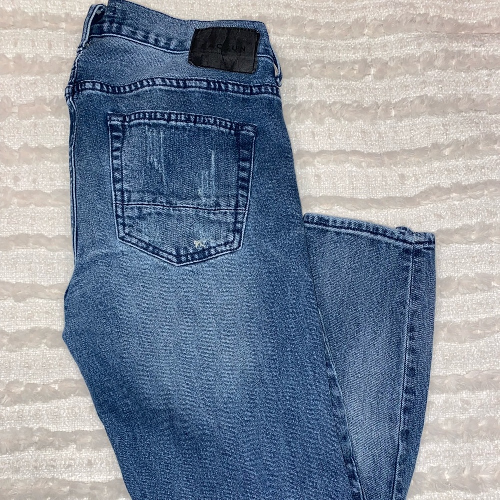 Comfort Stretch Denim Skinny Camo Patch Jeans